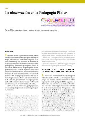 Eszter Mozes La Observacion En La Pedagogia Pikler