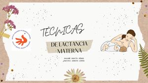 Técnicas de lactancia materna.