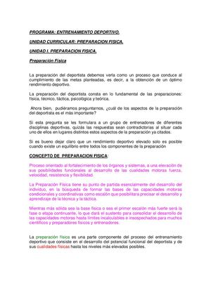 Preparacion Fisica