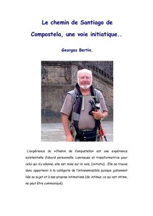 Le Chemin de Compostelle Une Voie Initiatique