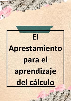 Técnicas y actividades de Aprestamiento para el aprendizaje del cálculo