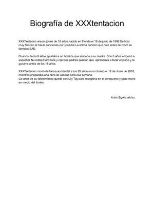 Biografia Xxxtentacion
