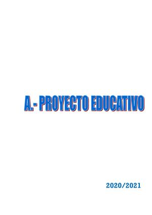Csb Proyecto Educativo 20 21