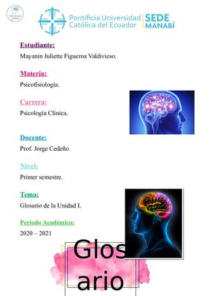Glosario de Psicofisiología