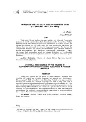 Yabancılara Türkçe öğ