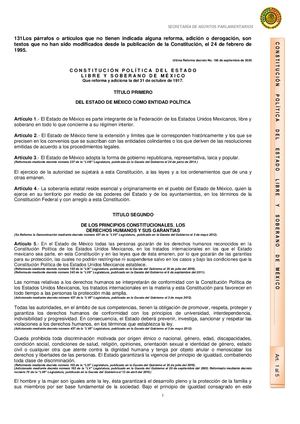 Calaméo - Constitución Política Del Estado Libre Y Soberano De México