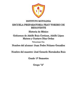 Gobiernos De Adolfo Ruiz Cortines, Adolfo López Mateos Y Gustavo Díaz Ordaz