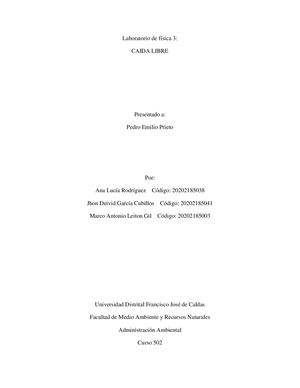 Informe De Laboratorio (3) Caida Libre 502