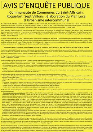 0 3 1 Plui Ccsa Avis Enquête Publique