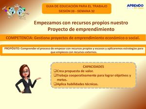 Semana 32- Empezamos con recursos propios nuestro Proyecto de emprendimiento