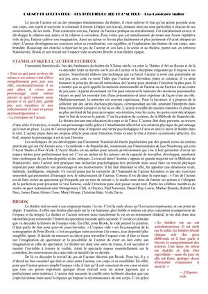 Carnet De Spectateur – Les Théories Du Jeu De L’acteur – Léa Cassiopée Muller