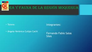 Flora Y Fauna De La Región Moquegua 2