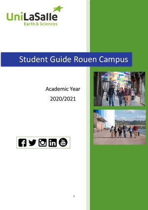 Calameo Student Guide Unilasalle Rouen Campus 2020