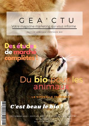 Ge'actu Etude de marché petfoods bio