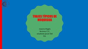 Trajes Típicos De El Moquegua