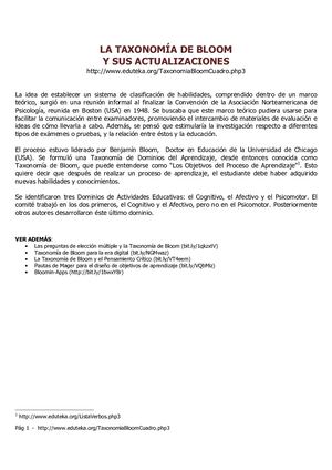 Taxonomia Bloom Cuadro