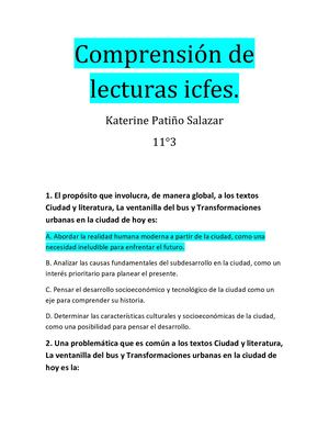 Comprensión De Lecturas Icfes