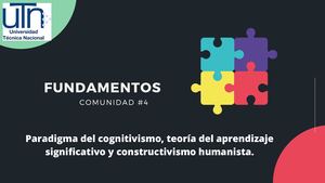 Cognitivismo, Constructivismo Humanista Y Aprendizake Significativo C A 4