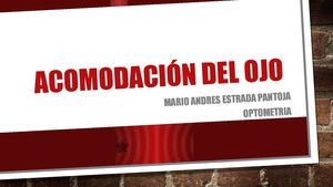 Acomodación Del Ojo