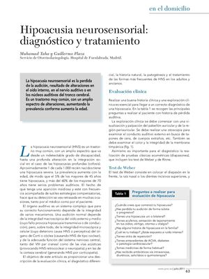 Hipoacusia Neurosensorial