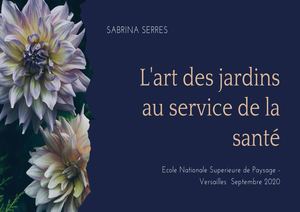 Sabrina Serres Septembre 2020 L'art Des Jardins Au Service De La Santé