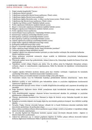 1 Doğa Ve İNsan