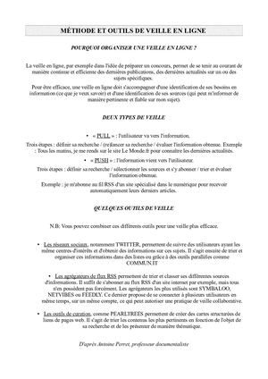 Méthode Et Outils De Veille En Ligne