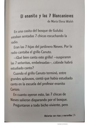 El enanito y las 7 Blancanieves. "María Elena Walsh.