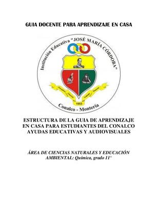 Guia Para Docentes Estudio En Casa (1) Complementaria 2p Química 11°(autoguardado)