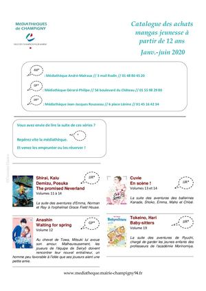 Catalogue mangas jeunesse à partir de 12 ans