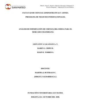 Importación De Cerveza Guinness Irlanda Colombia