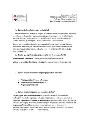 Innovació Pedagògica
