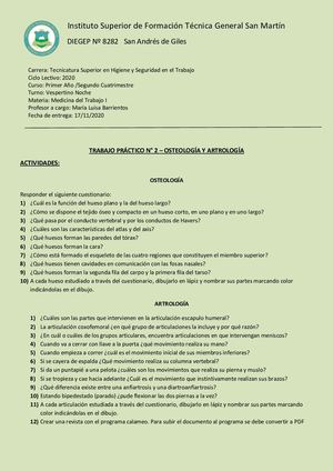 Osteología y Artrología