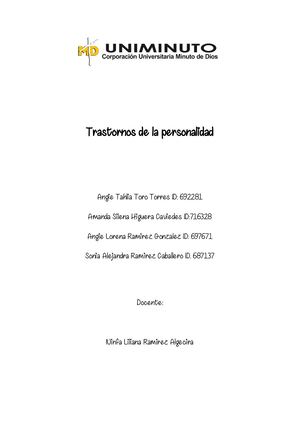 Trastornos De Las Personalidad