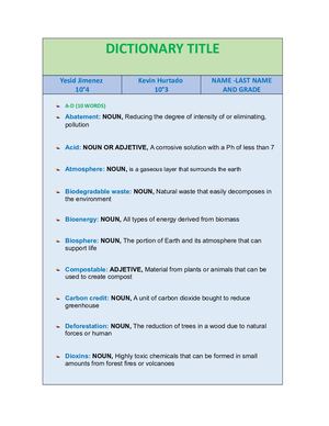 Finished Dictionary
