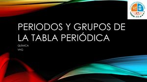 Periodos Y Grupos De La Tabla Periódica