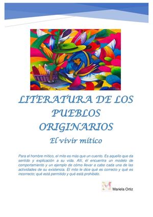 Literatura De Los Pueblos Originarios