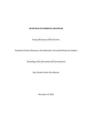 Duolingo to improve Grammar