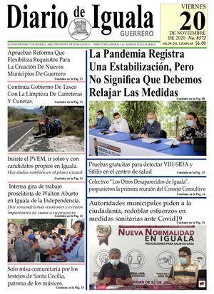 Viernes 20 De Noviembre De 2020 Diario De Iguala