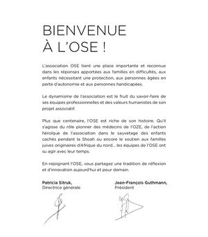 Bienvenue à l'OSE