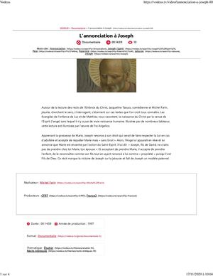 Annonce A Joseph Vodeus