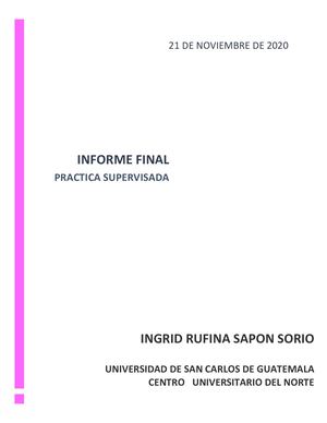 Informe Final Practica Supervisada Ingrid Osorio