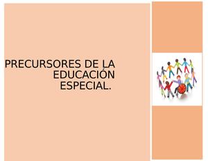 Precursores De La Educación Especial