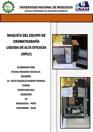 Informe De Elaboración Del Equipo De Cromatografia De Alta Eficacia (Hplc)
