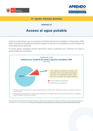 Acceso Al Agua Potable 4to