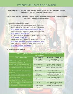 Propuesta Para Novena De Navidad