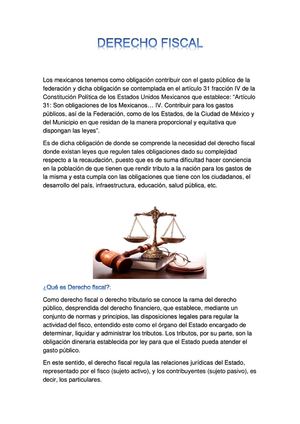 Derecho Fiscal