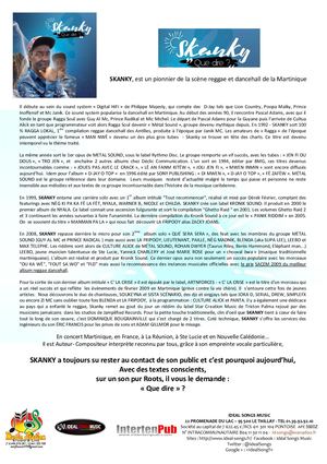 Biographie de Skanky - Album "Que Dire"