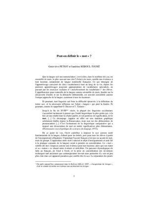 Peut On Définir Le Mot Gp Srt Le Français Moderne