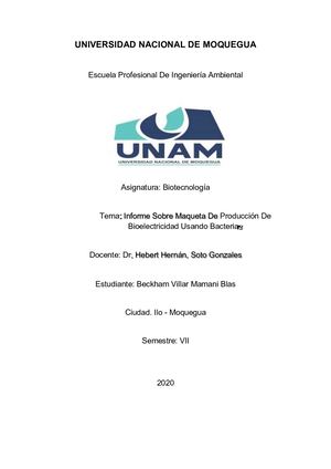 Informe De Maqueta Biotecnologia(1)